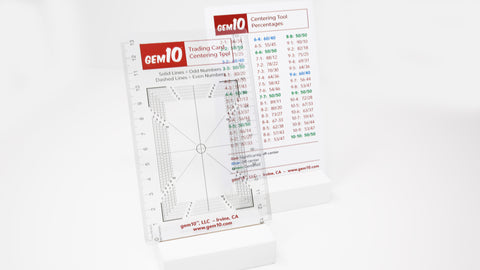 Gem10®️ Sport and Trading Card Centering Tools (Black and White Printed Tools)