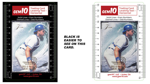 The Gem10®️ Sport and Trading Card Centering Tools in Black