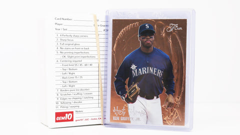 Gem10®️ Sport and Trading Card Grading & Scoring Decals – 100-Pack for Common Toploaders