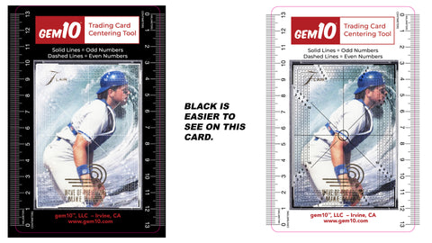 The Gem10®️ Sport and Trading Card Centering Tools in Black