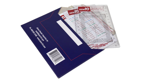 50 COUNT RETAIL CASE - READY FOR DEALERS - Gem10 Sport and Trading Card Centering Tools (Black and White Printed Tools)