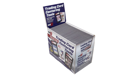 50 COUNT RETAIL CASE - READY FOR DEALERS - Gem10 Sport and Trading Card Centering Tools (Black and White Printed Tools)