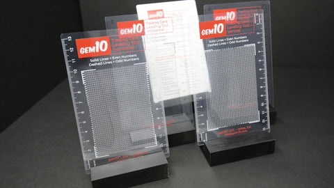 Gem10®️ Sport and Trading Card Leveling Tools (Horizontal and Vertical, Black and White Print)